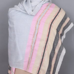 Pure Wool Glitter Stole/ Fine Wool Pashmina Stole Pure cashmere multi colour scarf/stole/shawl/ wrap/ pashmina.